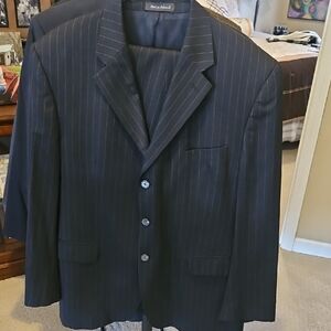 Classic Black Pinstripe Suit